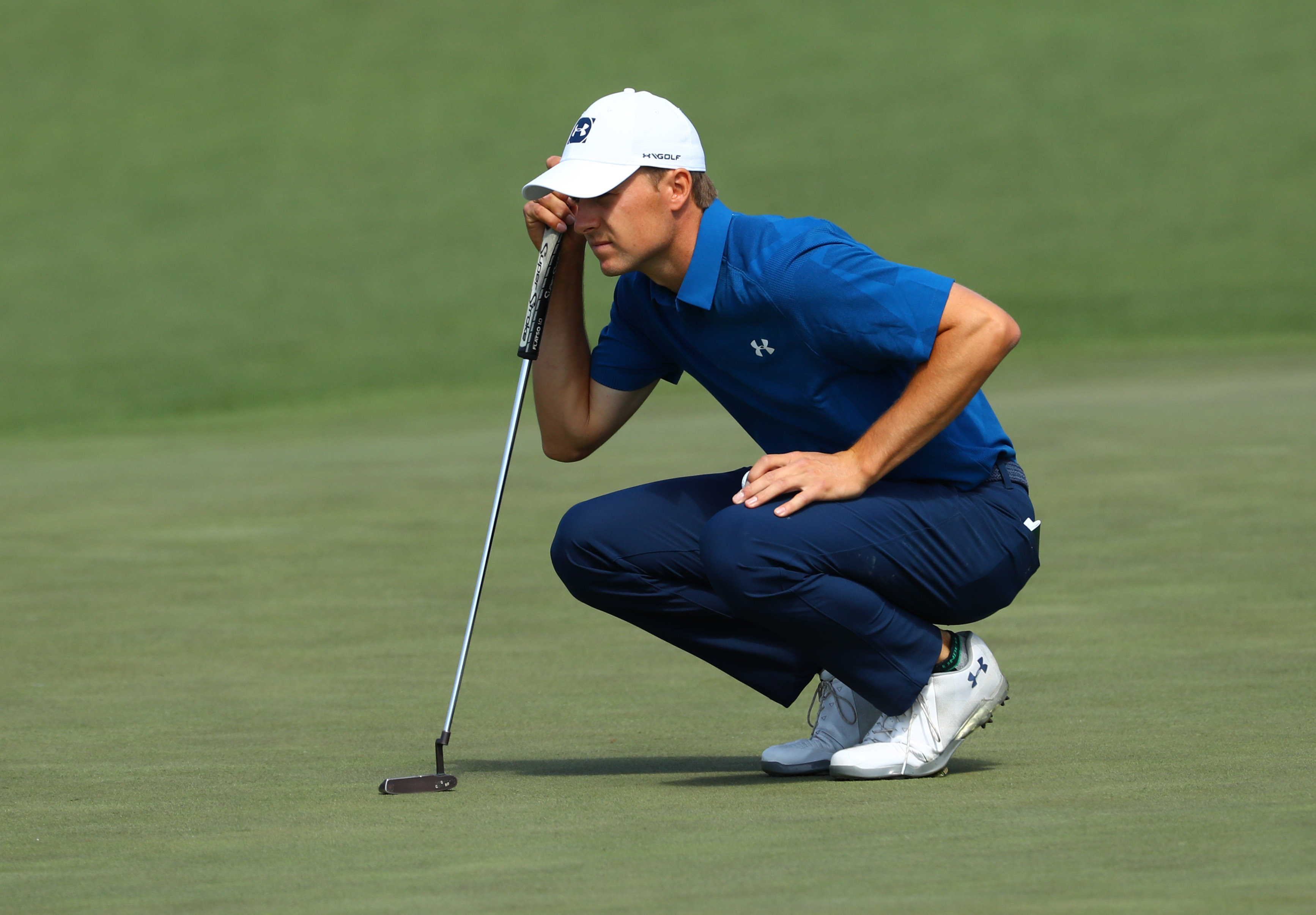 Jordan Spieth wouldn't mind some inclement weather for the third round of the Masters.