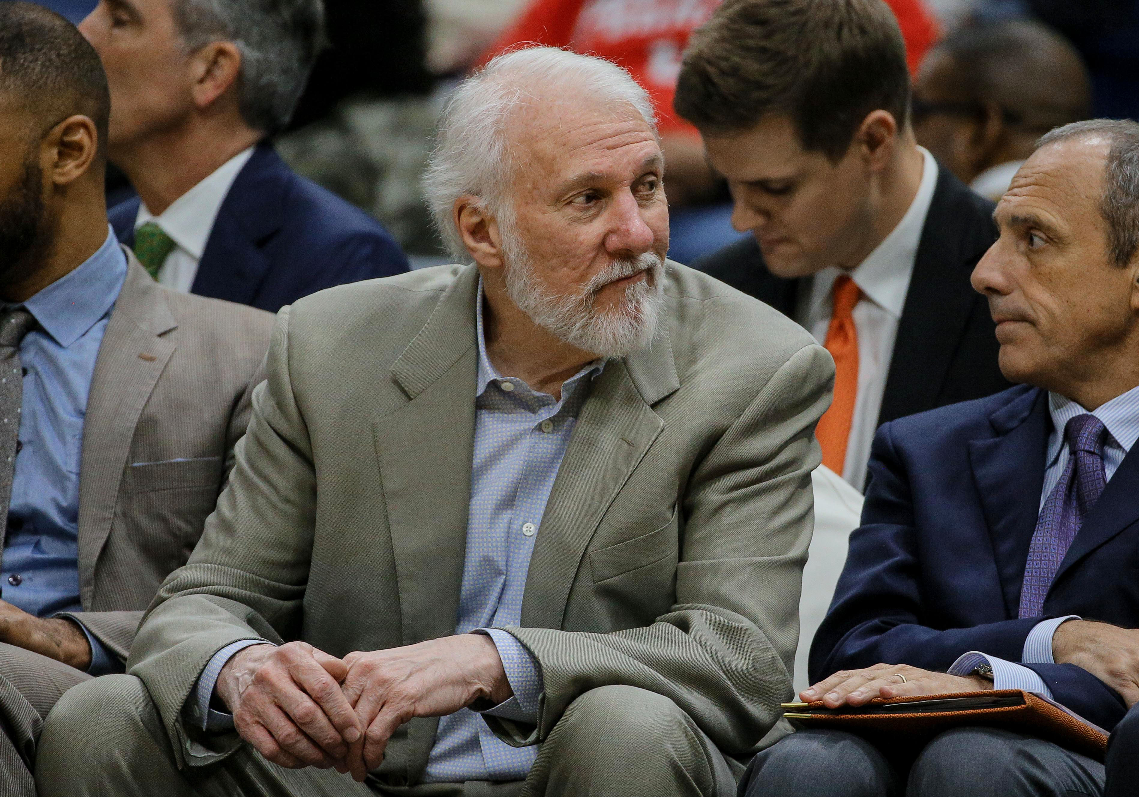 Spurs coach Gregg Popovich will miss Game 3 after the death of his wife Erin.